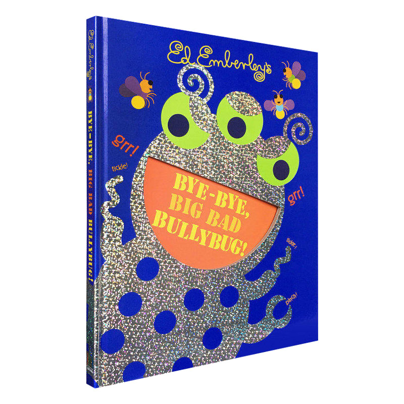 英文原版 Bye-Bye, Big Bad Bullybug! 再见大坏虫! 创意精装洞洞书 0-3-6岁低幼儿童英语绘本图画书 big green monster同系列