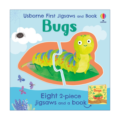 英文原版 Usborne First Jigsaws and Book Bugs 尤斯伯恩拼图和绘本 虫子 英文版 进口英语原版书籍