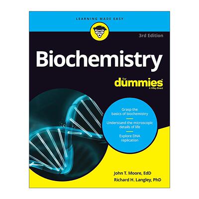 英文原版 Biochemistry For Dummies 生物化学入门 第3版 英文版 进口英语原版书籍