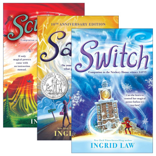 儿童英语阅读提高课外读物 Scumble 纽伯瑞奖作家Ingrid Law 3册 Switch 灵力三部曲 英文版 英文原版 魔幻玄幻儿童小说 Savvy