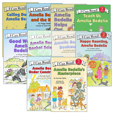 英文原版绘本 I Can Read Level 2 Amelia Bedelia 糊涂女佣第二阶段10册 阿米莉亚 汪培珽推荐 英文版 进口英语原版书籍