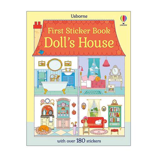 英文原版 Usborne First Sticker Book Doll's House 尤斯伯恩贴纸书 娃娃屋 儿童互动益智游戏 英文版 进口英语原版书籍