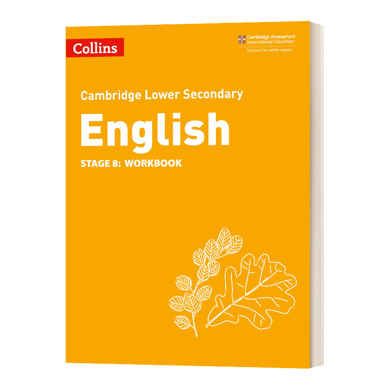 英文原版 Collins Cambridge Lower Secondary English Workbook Stage 8柯林斯剑桥初中英语练习册第八阶段英文版进口英语书