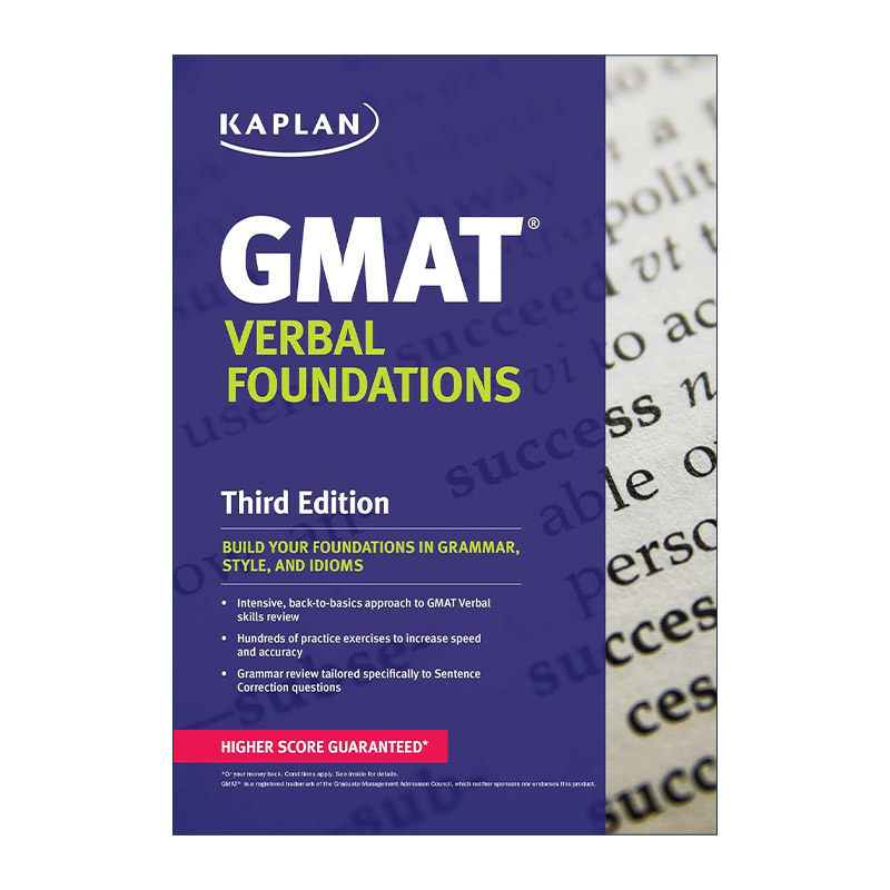 英文原版 GMAT Verbal Foundations 卡普兰GMAT词汇基础 第3版 英文版 进口英语原版书籍