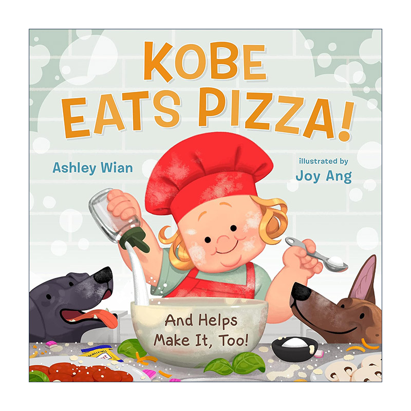 英文原版 Kobe Eats Pizza 戈比吃披萨 精装绘本 英文版 进口英语原版书籍