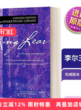 英文原版 King Lear 李尔王 福尔杰莎士比亚图书馆系列 Folger Library Shakespeare 英文版 进口英语原版书籍