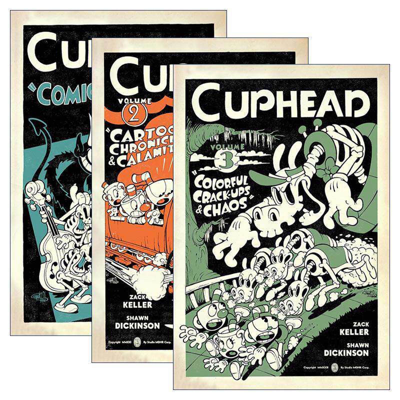 英文原版 Cuphead 茶杯头官方漫画系列1-3册 英文版 进口英语原版书籍