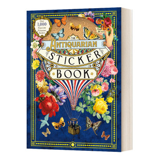 Book 古董贴纸书 精装 英文原版 进口英语原版 Sticker 英文版 书籍 Antiquarian