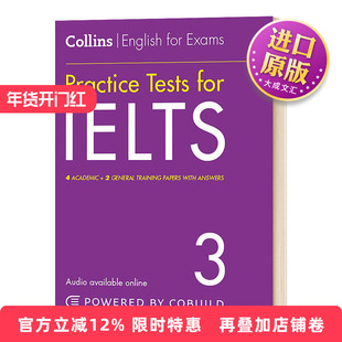 英文原版 Practice Tests for IELTS 3 Collins English for IELTS 柯林斯雅思模拟题3 英文版 进口英语原版书籍