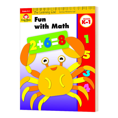 Evan Moor The Learning Line Fun with Math 学习起跑线 趣味数学 幼儿园大班一年级 英文原版 美国加州教辅 英文版进口英语书籍