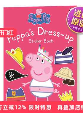英文原版绘本 Peppa Pig Peppa Dress-Up Sticker Book 粉红猪小妹 装扮贴纸书 英文版 进口英语原版书籍儿童图书