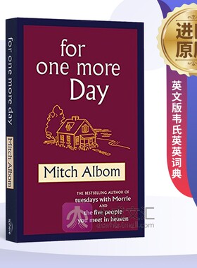一日重生 英文原版小说 For One More Day 米奇阿尔博姆 Mitch Albom 英文版 心灵疗愈人生哲学暖心小说 进口原版英语书籍