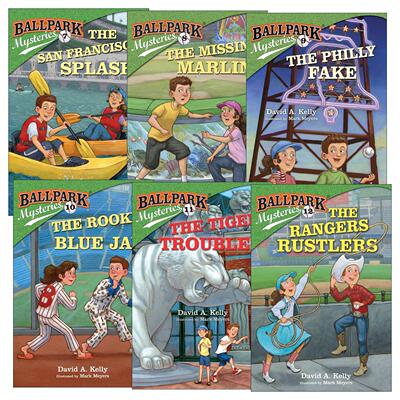 英文原版 Ballpark Mysteries 棒球场之谜系列7-12册 儿童推理章节桥梁故事书 David A. Kelly 英文版 进口英语原版书籍