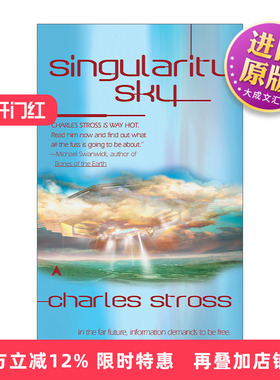 英文原版 Singularity Sky Singularity 01 末日奇点系列1 奇点天空 硬科幻小说 雨果奖得主Charles Stross 进口英语原版书籍