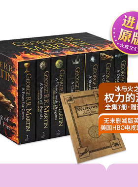 英文原版小说 冰与火之歌 A Song of Ice and Fire 英文版权力的游戏7本盒装全套 列王的纷争 进口原著英语书籍