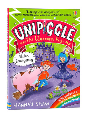 独角猪 失踪的魔法书 英文原版Usborne Unipiggle: Witch Emergency尤斯伯恩儿童全彩幽默搞笑章节桥梁书 英文版 进口英语原版书籍