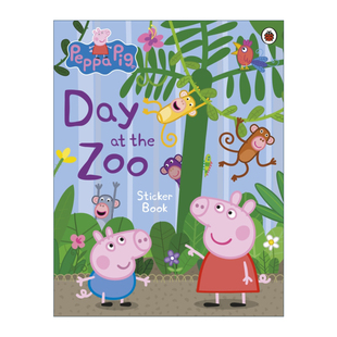 英文原版 Peppa Pig Day at the Zoo Sticker Book 小猪佩奇贴纸书 在动物园的一天 英文版 进口英语原版书籍