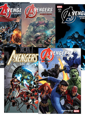 英文原版 Avengers By Jonathan Hickman The Complete Collection系列 5册套装 复仇者联盟 完整集 漫威漫画 进口英语原版书籍