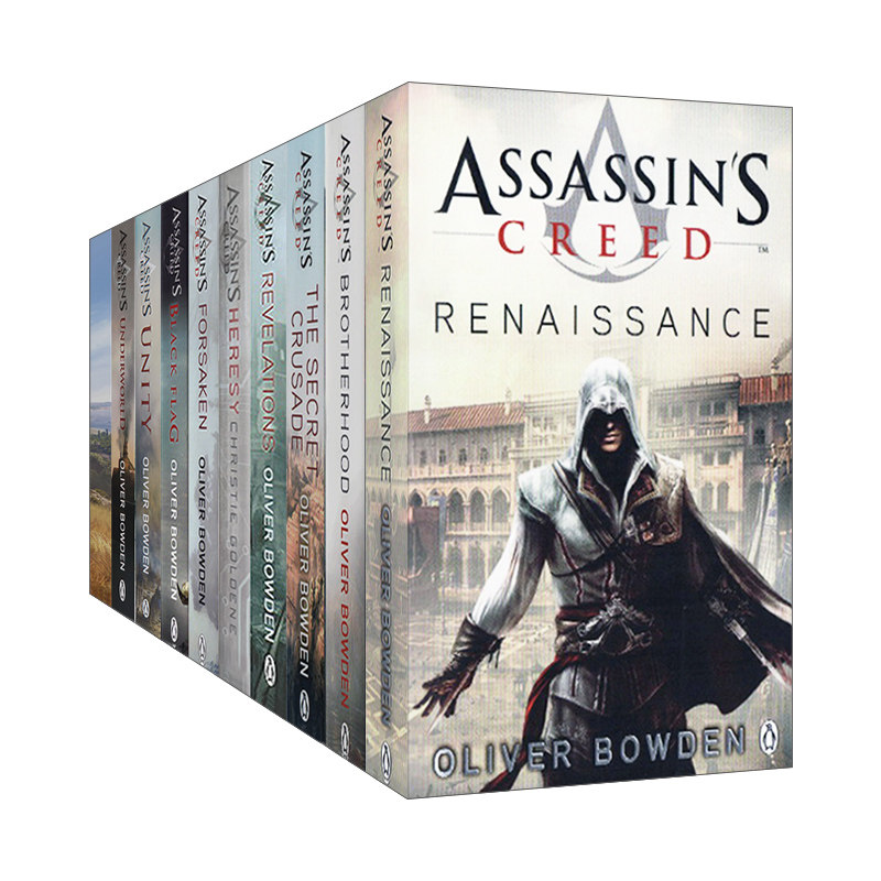 英文原版 Assassin's Creed 刺客信条1-10册 科幻冒险小说 同名动作游戏小说书籍 英文版 进口英语原版书籍