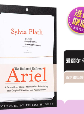 爱丽尔 西尔维娅普拉斯诗集 英文原版 Ariel The Restored Edition修订版 爱丽儿 Sylvia Plath 钟形罩The Bell Jar作者 英语书籍
