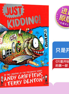 英文原版 Just Kidding 只是开玩笑 儿童爆笑幽默章节故事书 小屁孩树屋历险记 英文版 进口英语原版书籍