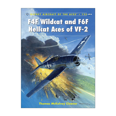 英文原版 F4F Wildcat and F6F Hellcat Aces of VF-2 F4F野猫战斗机及F6F地狱猫战斗机 王牌飞行员系列 英文版 进口英语原版书籍