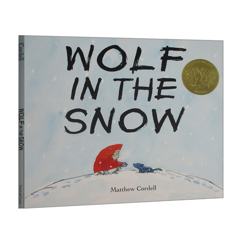 英文原版 Wolf in the Snow 我遇见了一只小灰狼 雪地里的狼 2018凯迪克金奖绘本 宝宝友谊养成故事图画书 英文版 进口英语书籍