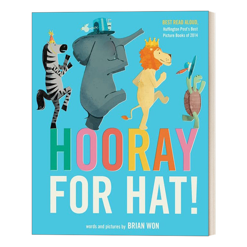 英文原版绘本 hooray for hat 帽子万岁 大开绘本 英文版 进口英语