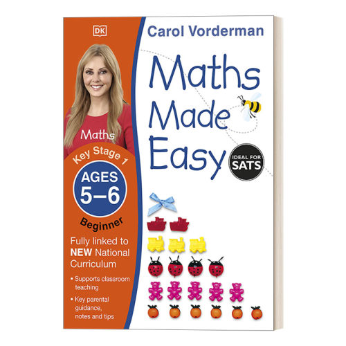 英文原版 Maths Made Easy:Ages 5-6 Key Stage 1 Beginner DK数学一点通 5-6岁 KS1初级 英文版 进口英语原版书籍