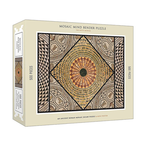英文原版 Mosaic Mind Bender 500-Piece Puzzle An Ancient Roman Mosaic Jigsaw Puzzle & Mini-Poster 拼图 古罗马马赛克艺术