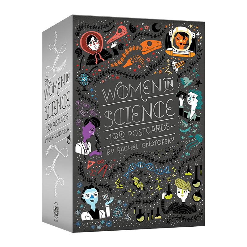 英文原版 Women in Science 100 Postcards 科学中的女性 100张明信片 Rachel Ignotofsky 英文版 进口英语原版书籍