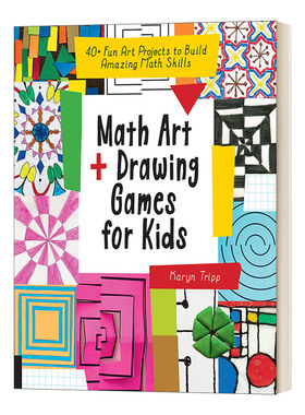 英文原版 Math Art and Drawing Games for Kids 儿童数学艺术和绘画游戏 40多个有趣的艺术项目 英文版 进口英语原版书籍