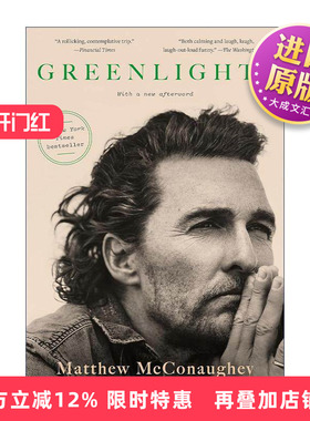 英文原版 Greenlights 绿灯 马修·麦康纳自传 奥斯卡影帝 英文版 进口英语原版书籍