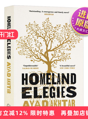 故乡挽歌 英文原版 Homeland Elegies 奥巴马2020年度读书单图书 普利策奖作者 Ayad Akhtar 英文版 进口英语书籍 英语小说