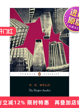 英文原版 The Sleeper Awakes 当睡者醒来时 H.G.威尔斯 企鹅黑经典 英文版 进口英语原版书籍