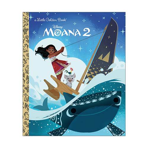 英文原版 Disney Moana 2 Little Golden Book 迪士尼海洋奇缘2 兰登书屋精装小金书 英文版 进口英语原版书籍