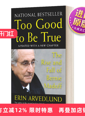 英文原版 Too Good to Be True the Rise and Fall of Bernie Madoff 太好而不真实 伯尼·麦道夫的兴衰 英文版 进口英语原版书籍