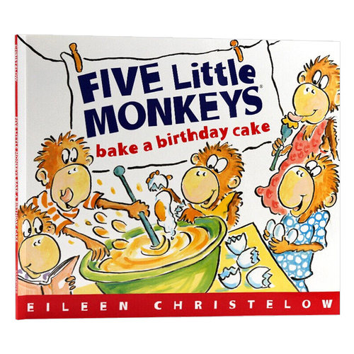 五只小猴子做生日蛋糕 英文原版绘本 Five Little Monkeys Bake a Birthday Cake 廖彩杏书单 英文版 进口英语书籍儿童图书