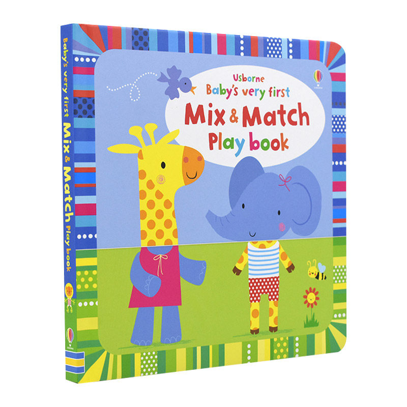 mix & match play book 动物认知 身体部位匹配书 英文版 进口英语