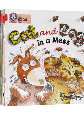 英文原版 BigCat Phonics Red A 柯林斯大猫自然拼读红色套装14册A 英文版 进口英语原版书籍儿童图书