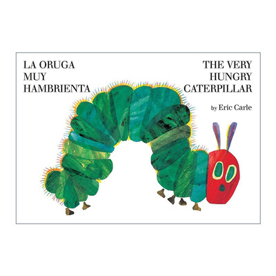 原版 La oruga muy hambrienta The Very Hungry Caterpillar 好饿的毛毛虫 英语西班牙语双语版 儿童绘本 纸板书 进口原版书籍