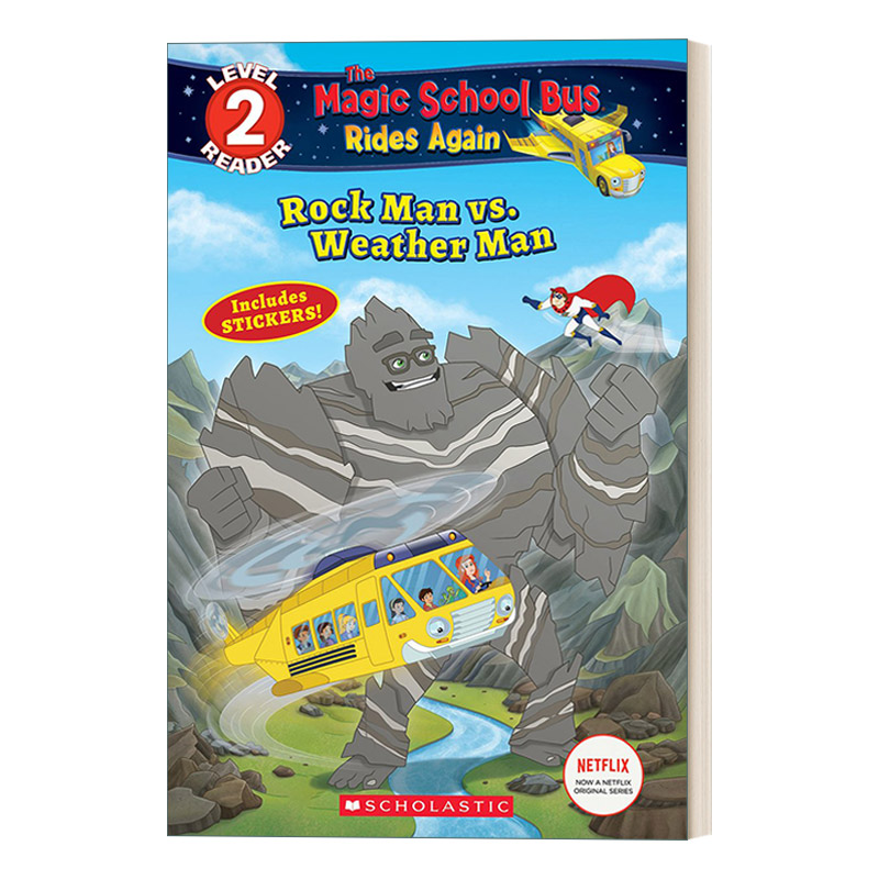 英文原版 Rock Man vs. Weather Man 神奇校车再出发分级读物2 Scholastic Reader  Level 2 英文版 进口英语原版书籍