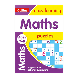 Ages Maths 柯林斯易學(xué)兒童數(shù)學(xué)迷宮 Learning Collins KS2 英文原版 8歲 進(jìn)口英語(yǔ)原版 英文版 Easy Puzzles 書籍