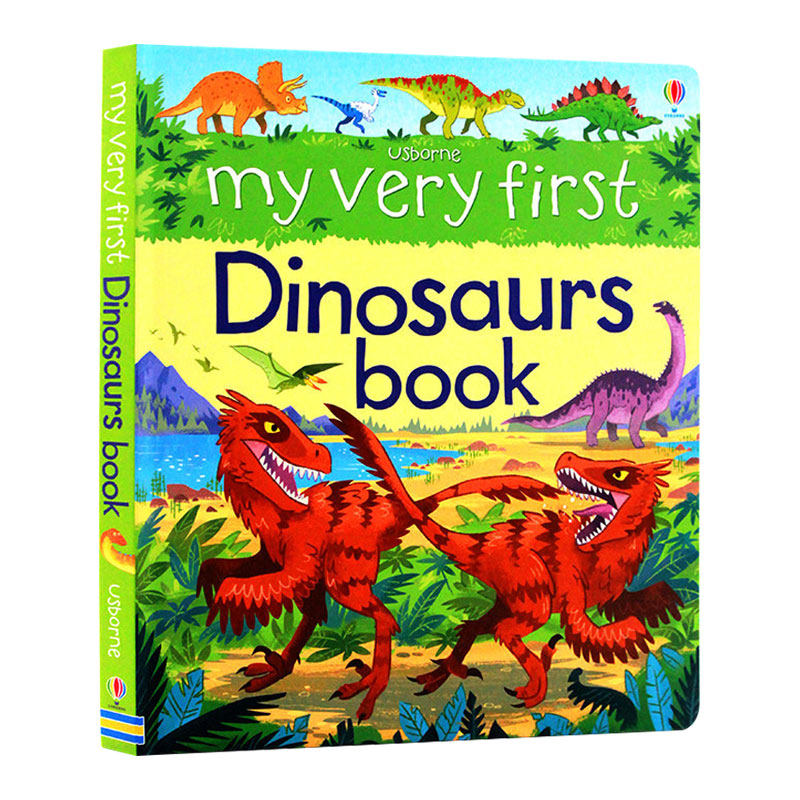 Usborne 系列 My Very First Dinosaurs Book 精装大开纸板书 英文原版儿童英语阅读绘本 科普读物 恐龙