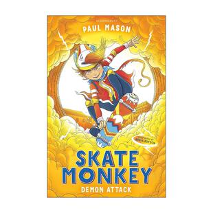 妖怪来袭 书籍 Monkey 进口英语原版 英文版 少儿英语学习故事读物 滑板神猴 Attack Demon Skate 英文原版
