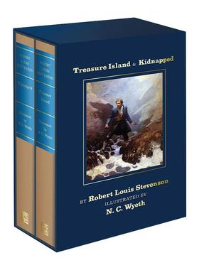 英文原版 Treasure Island and Kidnapped 金银岛和诱拐 美国艺术家怀斯插画 精装收藏版 Abbeville Illustrated Classics 英文版