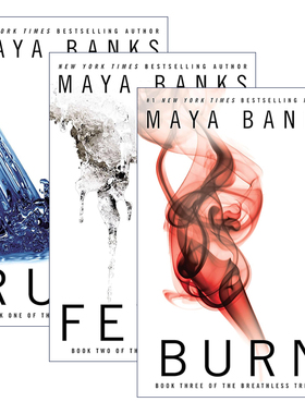 英文原版 The Breathless Trilogy 无法呼吸三部曲3册 女性小说 Maya Banks 英文版 进口英语原版书籍