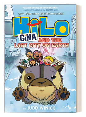 英文原版 Hilo Book 9 Gina and the Last City on Earth 希罗9 精装儿童漫画 英文版 进口英语原版书籍