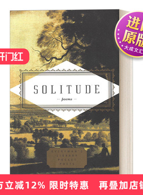 英文原版 Solitude 孤独诗歌集 Everyman精装收藏版 口袋诗歌系列 英文版 进口英语原版书籍