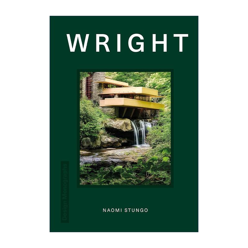 英文原版 Design Monograph Wright 设计专著 弗兰克·劳埃德·赖特 建筑艺术鉴赏精装 流水别墅 英文版 进口英语原版书籍